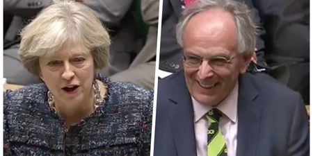 WATCH: British Prime Minister Theresa May just made a sex joke in parliament