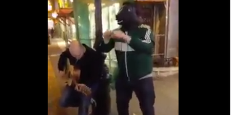 WATCH: Irish man brilliantly busks ‘Horse Outside’ in Budapest while wearing a horse’s head