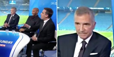 Watch Graeme Souness have murderous thoughts about Gary Neville after being interrupted
