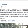 Audi Ireland issue warning as a lot of people get caught out by fake Facebook page competition