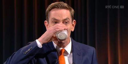 WATCH: Ryan Tubridy drinking Siobhán the Sheep’s milk was the highlight of the Late Late Show