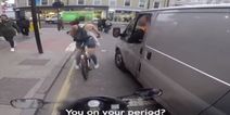 WATCH: Female cyclist gets ultimate revenge on abusive male passenger in van