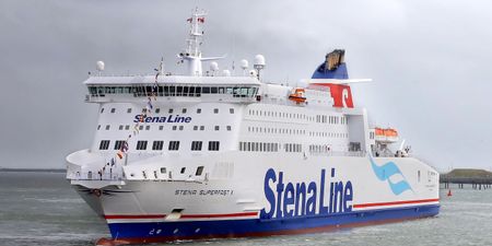 Stena Line ferry waits for Irish passengers travelling home to vote following UK train delays
