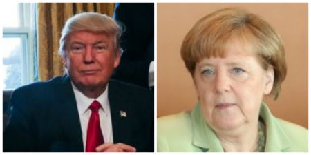 WATCH: Trump leaves Merkel hanging during handshake photo-op
