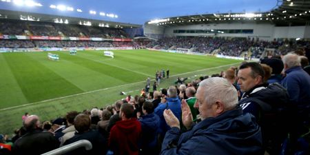 WATCH: Wonderful minute of applause for the late Derry City captain Ryan McBride at Windsor Park