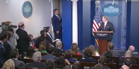 WATCH: NFL star Rob Gronkowski just gatecrashed a Sean Spicer press briefing at the White House