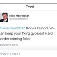 UK politician tweets abuse in reaction to Ireland giving zero points in Eurovision
