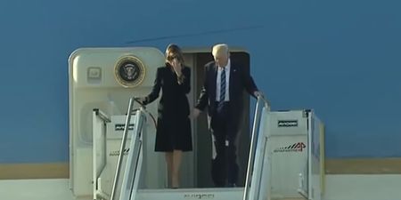 WATCH: Melania Trump rejects her husband’s attempt to join hands for the second time this week