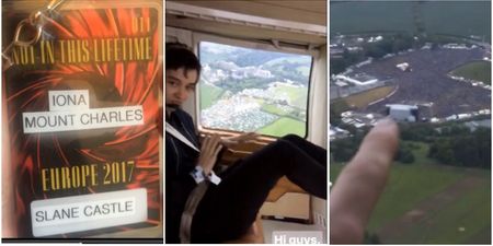 WATCH: This chancer talked his way on to Guns n’ Roses’ helicopter at Slane