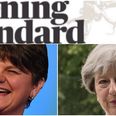 Evening Standard’s front page sums up mood in UK as Theresa May does deal with DUP