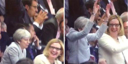 Theresa May just did a Mexican wave. It went exactly as you’d imagine.