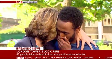 WATCH: Grenfell Tower resident breaks down as he describes people jumping from burning building