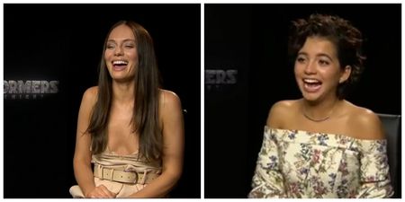 The ladies of Transformers talk putting out fires on their first day and laughing at Anthony Hopkins