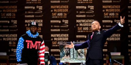 Did you spot the not-very-subtle message in McGregor’s suit at the press conference?