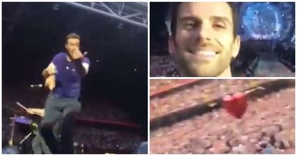 WATCH: Chris Martin grabs phone of Irish fan at Coldplay gig in Cardiff; shoots amazing on-stage footage