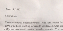This letter proves sometimes it’s okay not to listen to what your teacher said about you