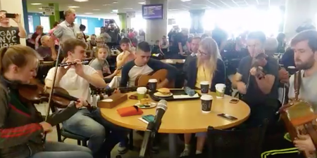 WATCH: A trad session broke out at Knock Airport this morning