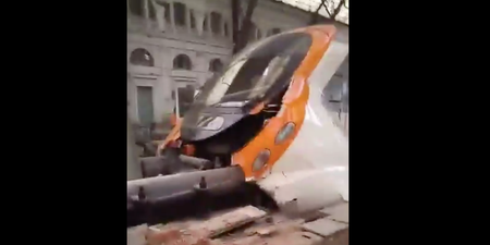 Train crashes at Barcelona station, dozens reported injured