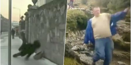 We very nearly had another “guy falling on ice” moment on RTÉ News on Sunday