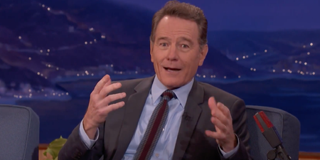 Bryan Cranston told a very NSFW public sex story on Conan O’Brien this week