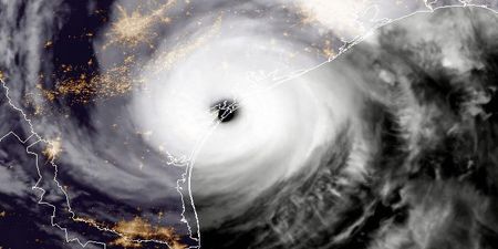 Footage of Hurricane Harvey making landfall shows an imminent catastrophe in America