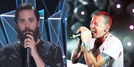 WATCH: Jared Leto pays an emotional tribute at the MTV VMAs to Chester Bennington