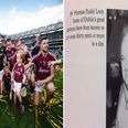 PIC: Paddy Losty would have appreciated the Galway Pintman flag in Hill 16 yesterday