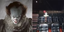 This terrifying clown has been spotted at a screening of IT