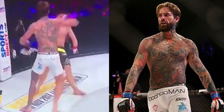 WATCH: Geordie Shore’s Aaron Chalmers KOs Alex Thompson in 30 seconds at BAMMA 31