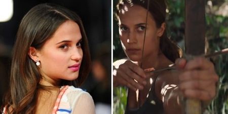 The first footage of Alicia Vikander as Lara Croft in the new Tomb Raider movie has landed