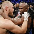 Floyd Mayweather has hung a massive picture of Conor McGregor on his wall