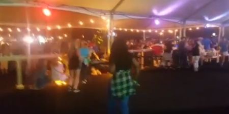 VIDEO: Fans at music festival panic at the sound of gunshots fired in Las Vegas