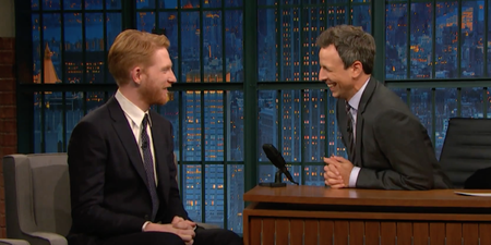 Domhnall Gleeson went down a storm on Seth Meyers on Monday night