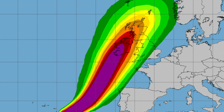 Met Éireann has revealed the areas with the worst weather during #Ophelia
