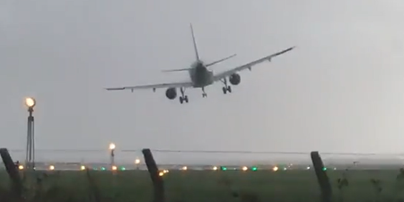 WATCH: Pilot heroically tackles #Ophelia winds to land plane at Dublin Airport