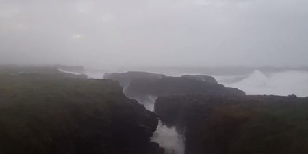WATCH: Hook Head in Wexford took a battering from Storm Brian on Saturday morning