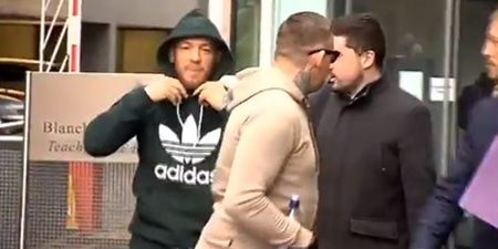 Conor McGregor takes Irish journalist’s courthouse burn on the chin