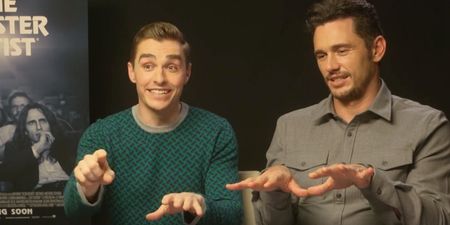 Dave Franco shows James Franco how to play the really strange game of ‘FINGERS’