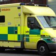 England fans destroy an ambulance following their quarter final win over Sweden