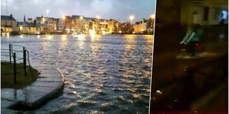 Storm Eleanor wasn’t about to stop this delivery man in Galway from delivering his food