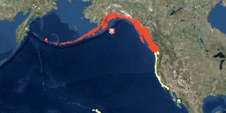 A tsunami warning has been issued to the entire US West Coast following a 8.2 earthquake