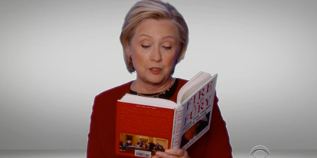 WATCH: Hillary Clinton performed a reading of the anti-Trump book Fire And Fury at the Grammys