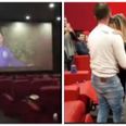 WATCH: Man proposes to girlfriend on the big screen in a packed Wexford cinema screen