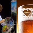 Stuck for Valentine’s Day ideas? Why not try painting over a pint