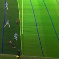 Viewers were absolutely furious at the VAR graphic resulting in Mata being offside