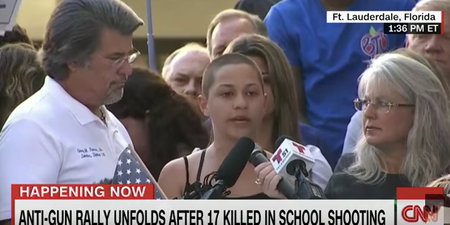 A Florida school shooting survivor called out President Trump on television for his association with the NRA