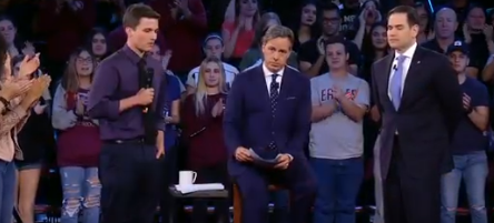 Watch the powerful moment a survivor of the Florida shooting took down an NRA-funded politician