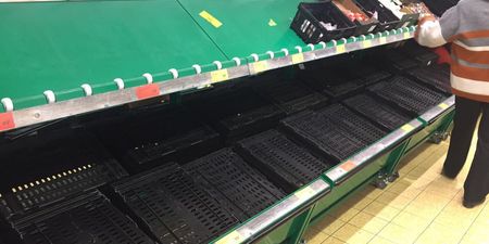 PICS: People are finding empty shelves in their local supermarkets ahead of the snowpocalypse