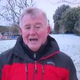 An amusing blooper on TV3 news warmed the hearts of viewers during the cold weather