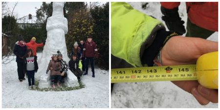 PICS: This guy in Dublin may have built Ireland’s tallest snowman